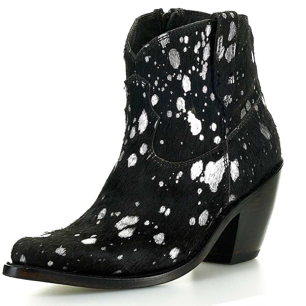 Liberty Black LB713416G Ruanda Black Silver Ankle Boots Size 10